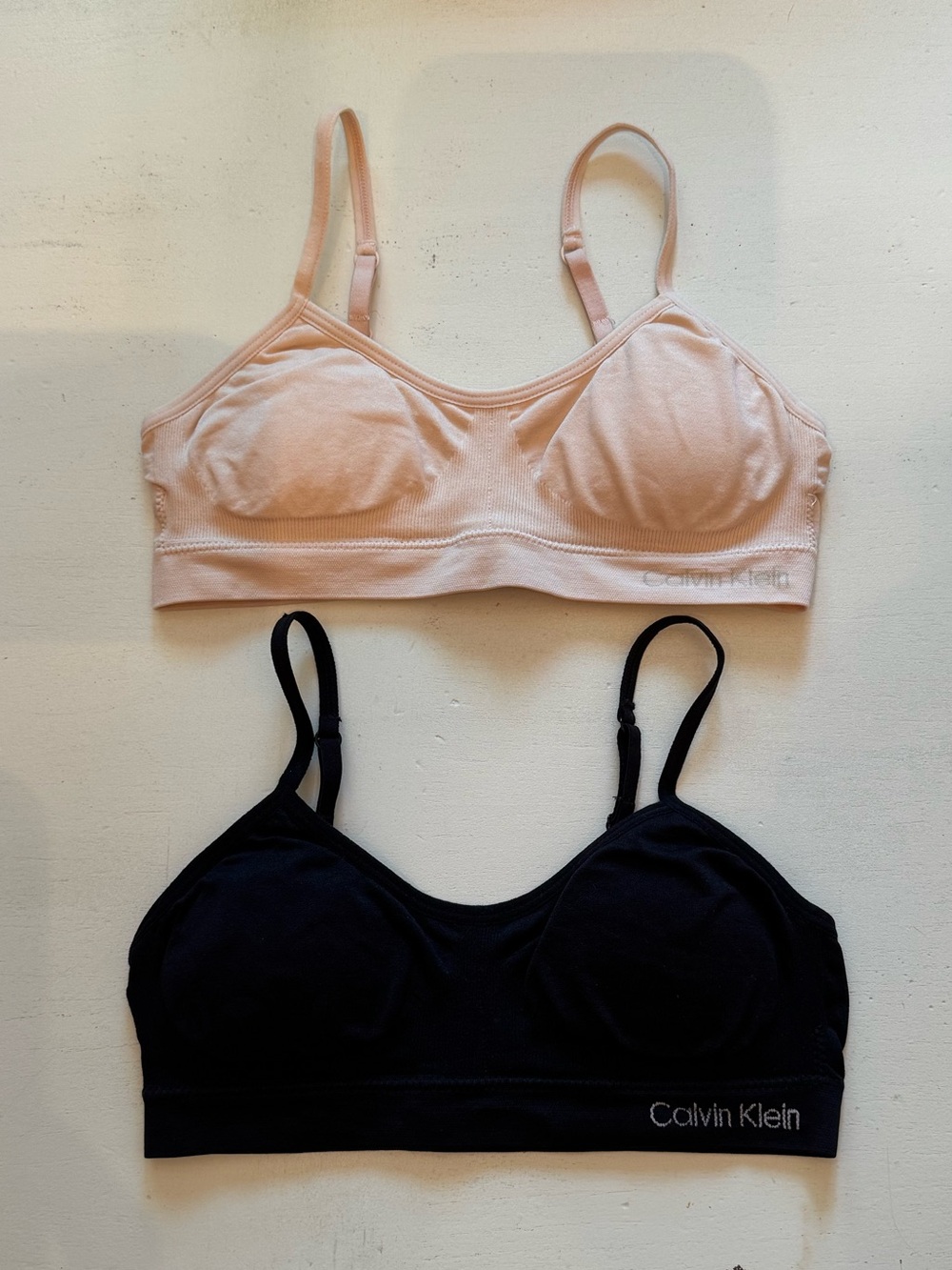 Calvin Klein Soft Cotton Bralette Set - Blush Pink & Black